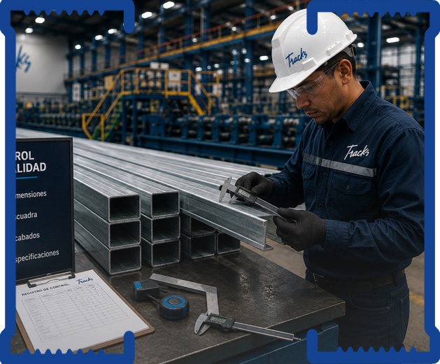 Control de calidad durante la fabricación de perfiles